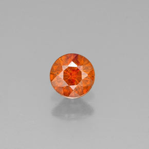 Esfalrita Naranja rojizo natural de 0.31 ct, Corte Redondo, SI