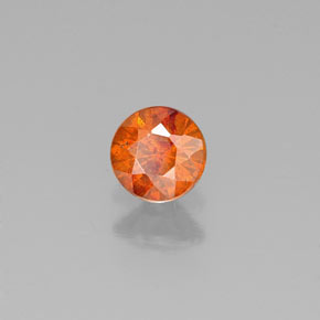 Esfalrita Naranja rojizo natural de 0.31 ct, Corte Redondo, SI
