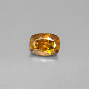 Esfalerita amarillo natural de 0,86 ct, corte cojín, SI
