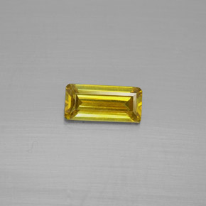 Esfalrita Dorado amarillo natural de 0.83 ct, corte esmeralda, VS-SI