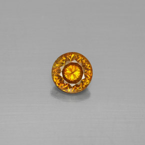 Esfalerita amarillo natural de 0,55 ct, corte redondo, VS-SI