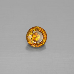 Esfalerita amarillo natural de 0,55 ct, corte redondo, VS-SI