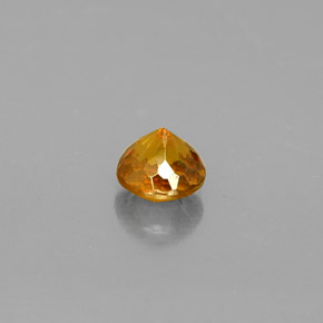 Esfalerita naranja natural de 0,69 ct, corte redondo, SI