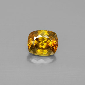 Esfalerita amarillo natural de 1,44 ct, corte cojín, VS-SI