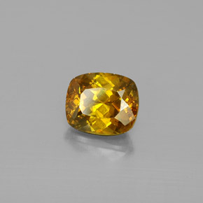 Esfalerita amarillo natural de 1,44 ct, corte cojín, VS-SI