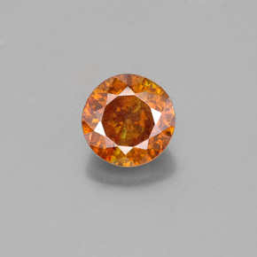 Esfalerita naranja natural de 1,60 ct, corte redondo, SI