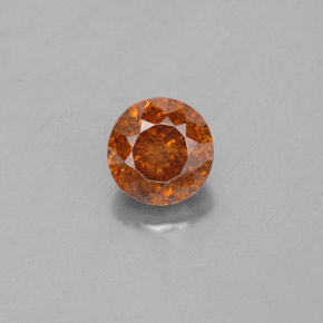 Esfalerita naranja natural de 1,39 ct, corte redondo, SI