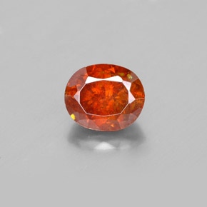 Esfalerita naranja natural de 1,62 ct, corte óvalo, SI