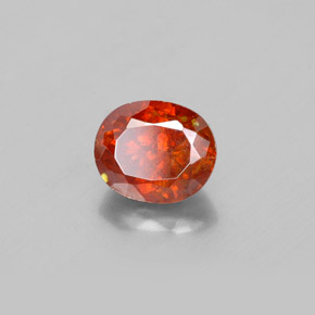 Esfalerita naranja natural de 1,62 ct, corte óvalo, SI