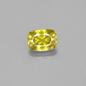 Esfalerita amarillo natural de 1,01 ct, corte cojín, SI