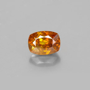 Esfalerita naranja natural de 1,09 ct, corte cojín, SI