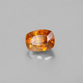 Esfalerita naranja natural de 1,09 ct, corte cojín, SI