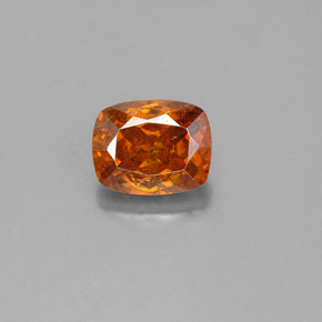 Esfalerita naranja natural de 1,50 ct, corte cojín, SI
