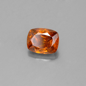 Esfalerita naranja natural de 1,50 ct, corte cojín, SI