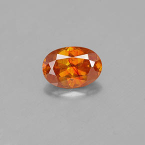Esfalrita Naranja rojizo natural de 1.19 ct, Corte Óvalo, VS-SI