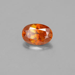 Esfalrita Naranja rojizo natural de 1.19 ct, Corte Óvalo, VS-SI