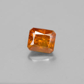Esfalerita naranja natural de 1,22 ct, corte esmeralda, SI