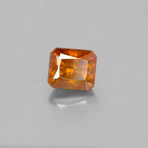 Esfalerita naranja natural de 1,22 ct, corte esmeralda, SI