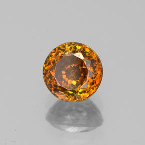 Esfalerita naranja natural de 1,15 ct, corte redondo, VS-SI