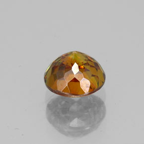 Esfalerita naranja natural de 1,15 ct, corte redondo, VS-SI