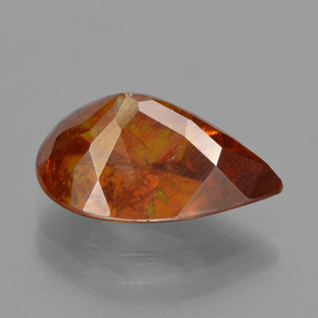 Esfalerita naranja natural de 4,74 ct, en forma de pera, SI