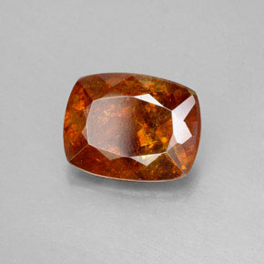 Esfalerita naranja natural de 3,70 ct, corte cojín, SI