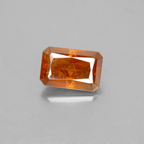 Esfalerita naranja natural de 1,86 ct, corte esmeralda, SI