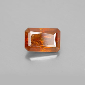 Esfalerita naranja natural de 1,86 ct, corte esmeralda, SI