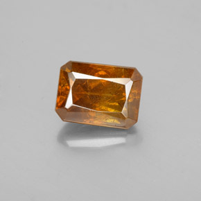 Esfalrita Naranja medio natural de 2.17 ct, corte esmeralda, SI