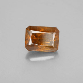 Esfalrita Naranja medio natural de 2.17 ct, corte esmeralda, SI