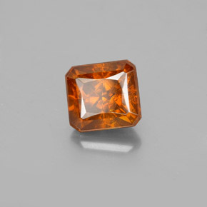 Esfalrita Naranja rojizo natural de 1.96 ct, corte esmeralda, SI