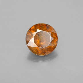 Esfalerita naranja natural de 2,12 ct, corte redondo, SI