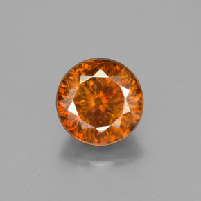 Esfalerita naranja natural de 1,97 ct, corte redondo, SI