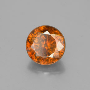 Esfalerita naranja natural de 1,97 ct, corte redondo, SI