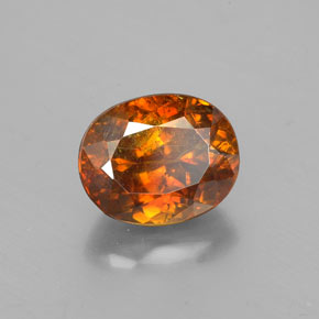 Esfalerita naranja natural de 2,12 ct, corte óvalo, SI