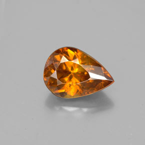 Esfalrita Naranja rojizo natural de 2.05 ct, En forma de pera, VS