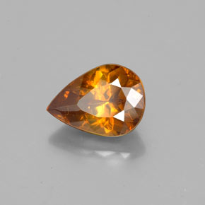Esfalrita Naranja rojizo natural de 2.05 ct, En forma de pera, VS