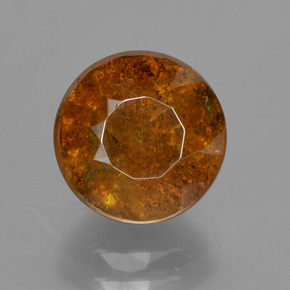 Esfalerita naranja natural de 3,57 ct, corte redondo, SI