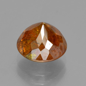 Esfalerita naranja natural de 3,57 ct, corte redondo, SI