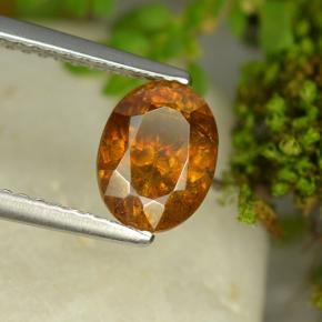Esfalerita naranja natural de 2,18 ct, corte óvalo, SI