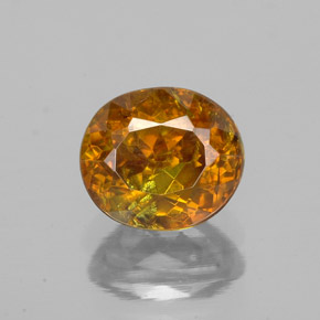 Esfalrita Naranja rojizo natural de 1.70 ct, Corte Óvalo, SI