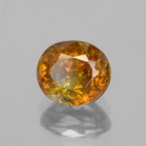 Esfalrita Naranja rojizo natural de 1.70 ct, Corte Óvalo, SI