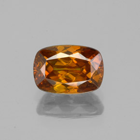 Esfalerita naranja natural de 1,19 ct, corte cojín, VS-SI