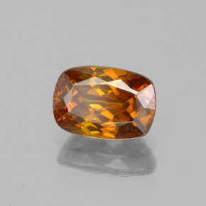 Esfalerita naranja natural de 1,19 ct, corte cojín, VS-SI