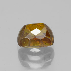 Esfalerita naranja natural de 1,63 ct, corte cojín, SI