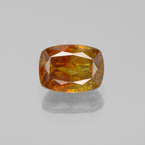 Esfalerita naranja natural de 1,88 ct, corte cojín, SI-I1