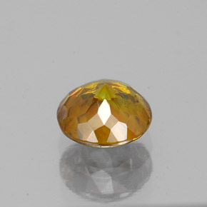 Esfalerita naranja natural de 1,30 ct, corte redondo, SI