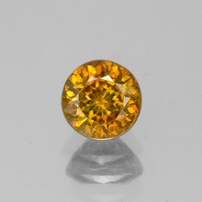 Esfalerita amarillo natural de 0,99 ct, corte redondo, SI