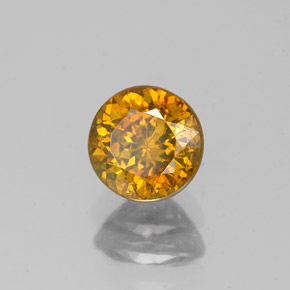 Esfalerita amarillo natural de 0,99 ct, corte redondo, SI