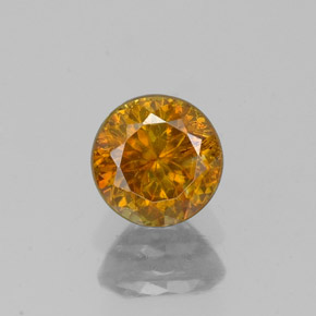Esfalrita Dorado amarillo natural de 0.71 ct, Corte Redondo, VS-SI